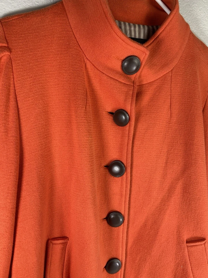 Abrigo chaqueta naranja Dialogue para mujer talla XL suéter tejido Foto 4 de 4