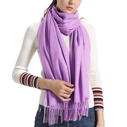 Pashmina Scarf and Shawl Soft Women Pashminas Wrap for Wedding  Lavender