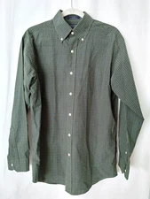 Daniel Cremieux Shirt Tailored Fit Button Down Collar Lg Slv Grn Plaid M  #14133