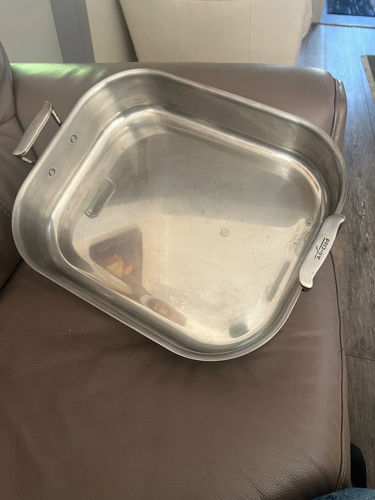All Clad Stainless Steel Roasting Pan 16" x 13" Large Deep Dual Handle