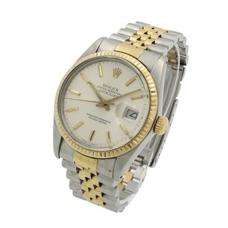 Men's Rolex OP Datejust Ref.#16013 36mm Silver Sunburst Dial Watch W228546 1