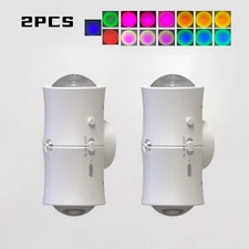 2x LED Wall Light Motion Sensor Light Night Light Colorful Lamp USB Rechargeable