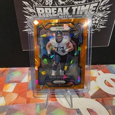 2023 Panini Prizm Peter Skoronski RC Orange Cracked Ice - Titans RC #395 🔥