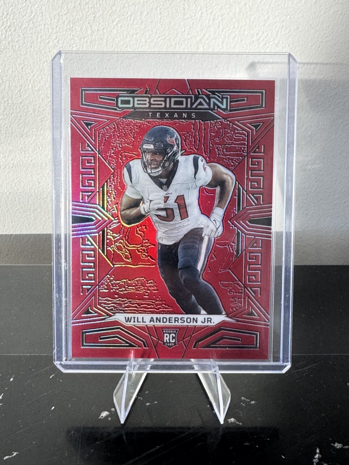 2023 Will Anderson Jr. Panini Obsidian Electric Etch Red Flood Rookie #141 70/90
