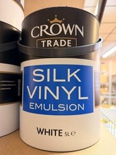 Crown Trade Silk Vinyl Emulsion - White 5L  5.34 per litre