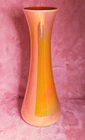 Vintage Imperial Art Glass Lead Lustre Vase Iridescent Over Milk Glass