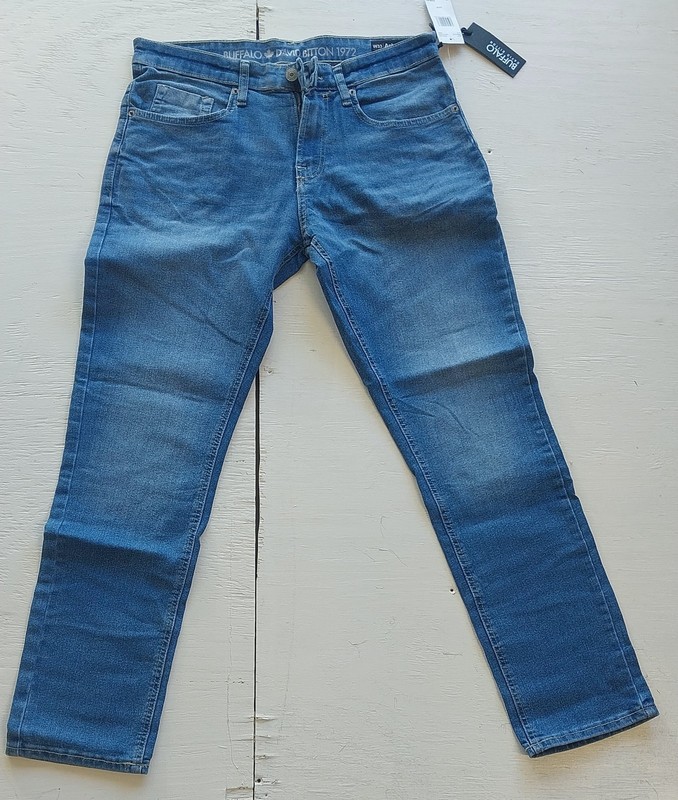 Buffalo David Bitton Jeans Mens 33x30 Blue Ash-X Slim Stretch Authentic NEW  