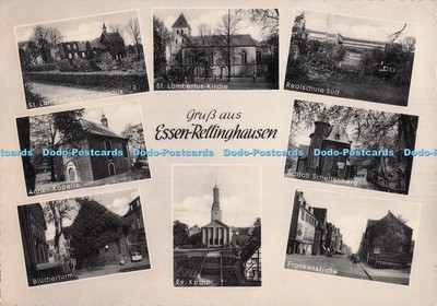 D272938 Gruss aus Essen Rellinghausen St Lambertus Kirche Realschule Süd Annen K