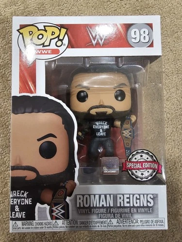 Funko Pop! Vinyl: WWE - Roman Reigns (Metallic) - Amazon (Exclusive) #98 Damaged