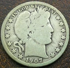 US 1907-O Barber Half Dollar  **