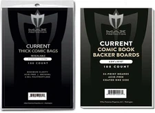 200 Max Protection Premium Current Resealable Thick Comic Bags and Backing