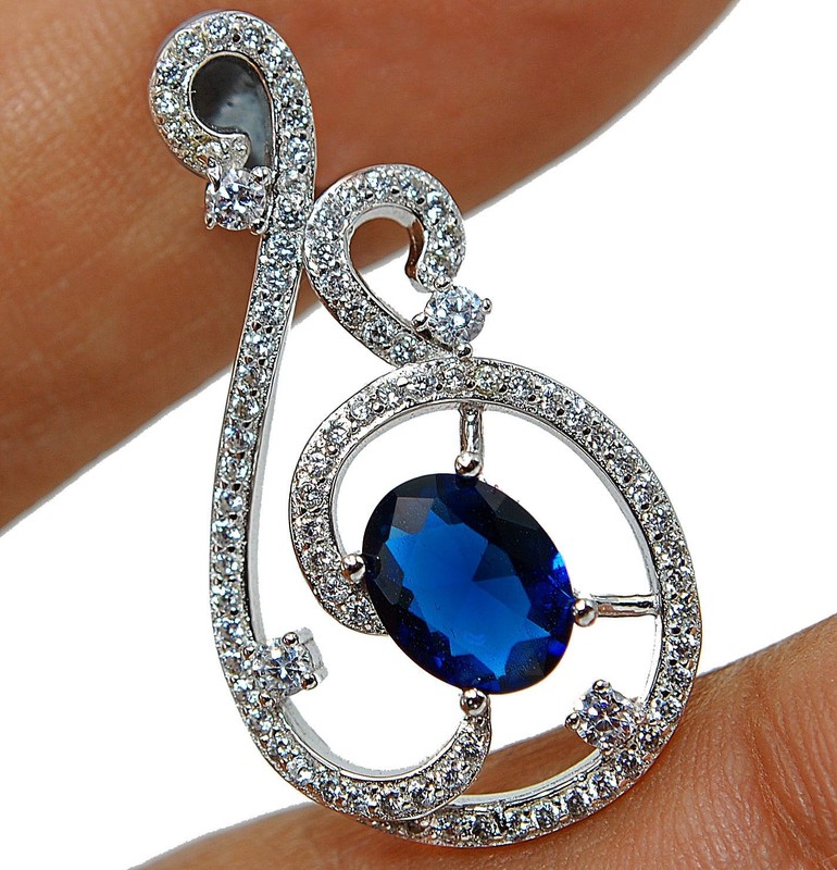 3CT Heat Treated Kyanite 925 Sterling Silver Pendant Jewelry LV4-8