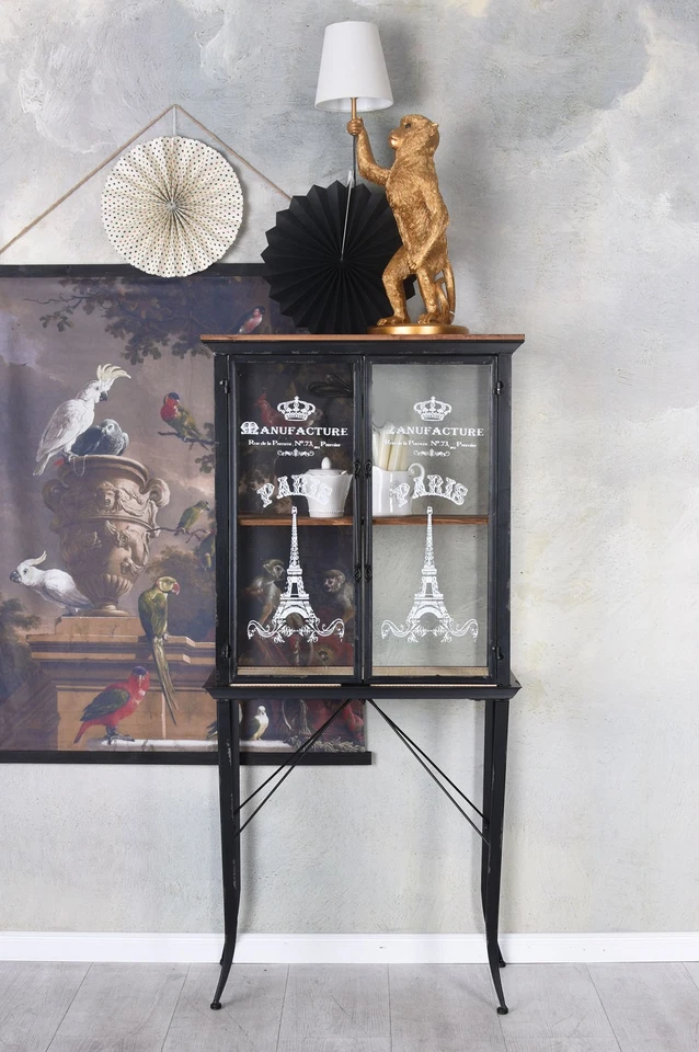 Vitrine Standvitrine Kommode Hochschrank Glasvitrine Regal Glas Hochschrank - Bild 2 von 4