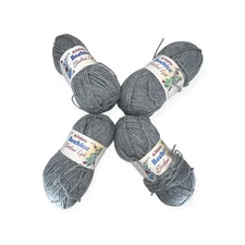 PATONS BEEHIVE SHETLAND LIGHT 4716 GRAY 1 3/4oz 50g KNIT CROCHET 4 SKEINS Lot