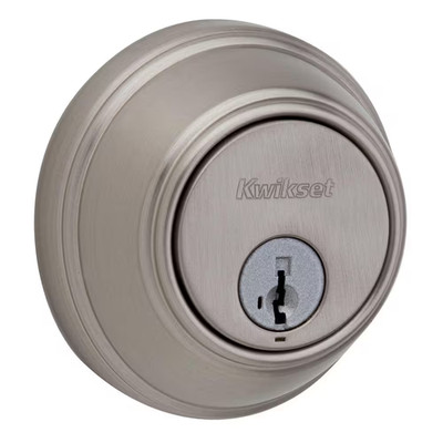 816 Single Cylinder Satin Nickel Key Control Deadbolt Featuring Smartkey Securit