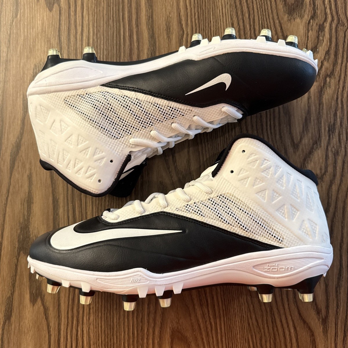 Nike Zoom Code Elite 3/4 Football Cleats White Black 603368-010 Men’s Size 18 NEW Mens Nike Zoom Code Elite 3/4 TD Football Cleats sz 17  main image 3