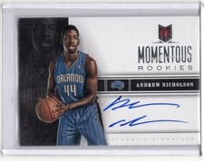 Andrew Nicholson #28 2012-13 Panini Momentum Momentous Rookie Auto (RC) Magic