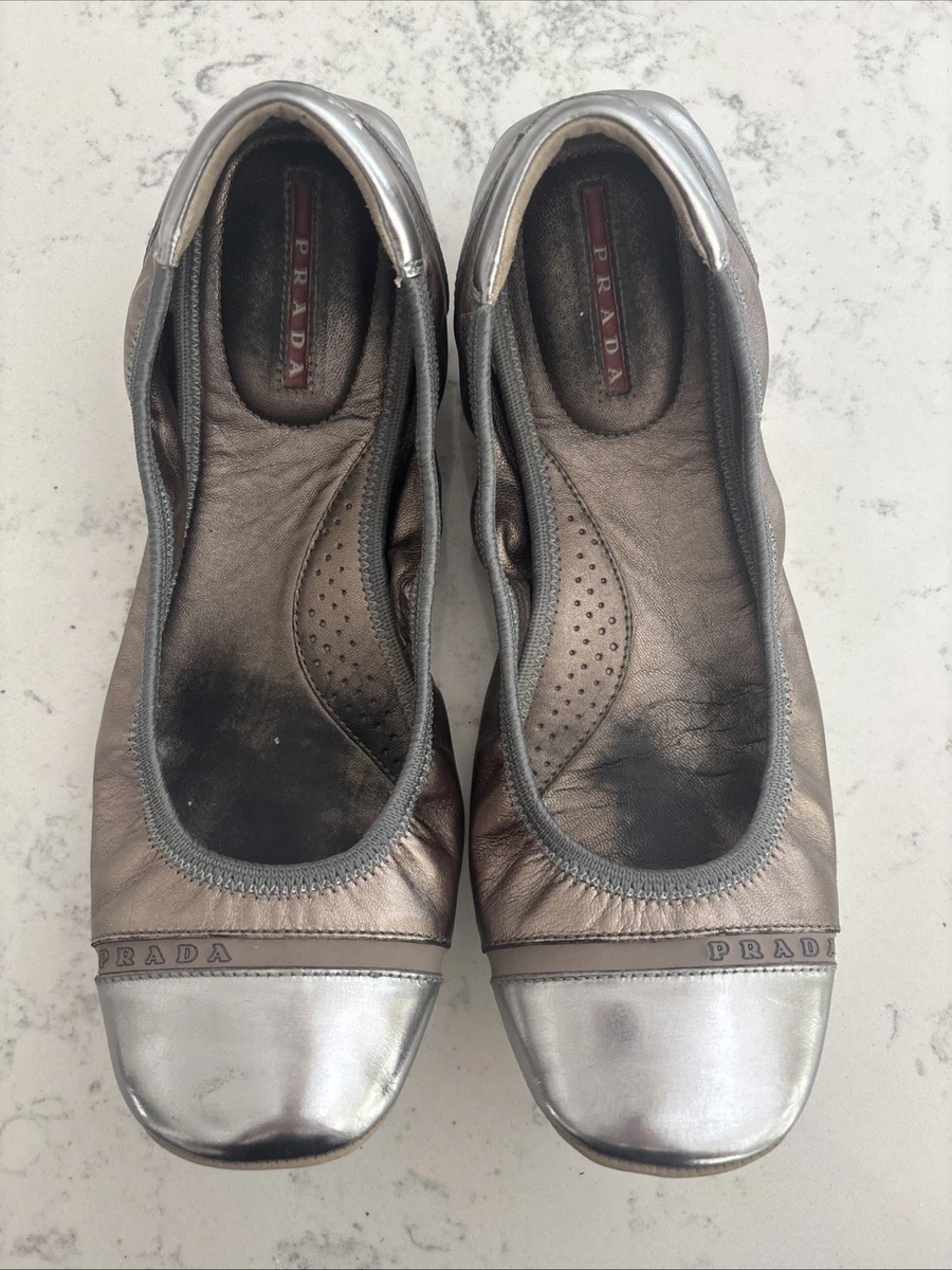PRADA Silver Flats for Women for sale | eBay