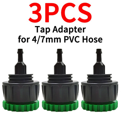 Oasis 3X Garden Tap Adapter Splitter Hose Connectors Female 1/2'' 3/4'' to 4/7Mm 8