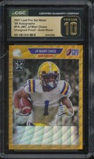 2021 Pro Set Metal Gold Wave XRC Proof Ja'Marr Chase 1/1 RC Pristine CGC 10