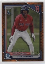 2024 Bowman Chrome Prospects Orange Reptilian Refractor 24/25 Starlyn Nunez 0xh3