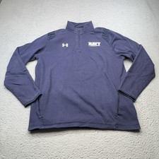 Navy Midshipmen Sweatshirt Mens Large Lacrosse Player Issue 34 NCAA Under Armour