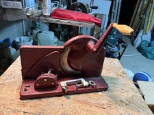 Affettatrice manuale d’epoca Maimeck Breztings – Alluminio e bachelite – Vintage