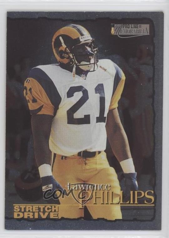 1996 Pro Line II Memorabilia Stretch Drive Lawrence Phillips #DS21 Rookie RC 0q3