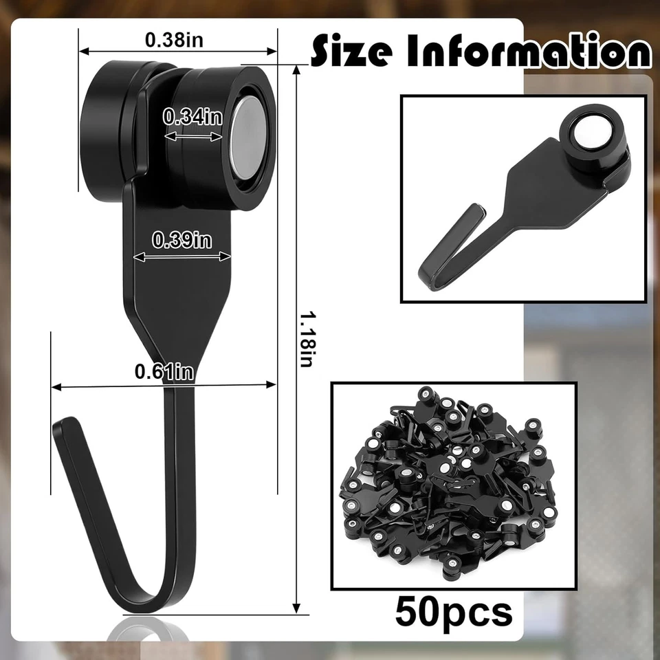 50 Pcs Gazebo Curtain Hooks Metal Slide Curtain Track Hooks with Plastic Wheel M - Image 2 of 4