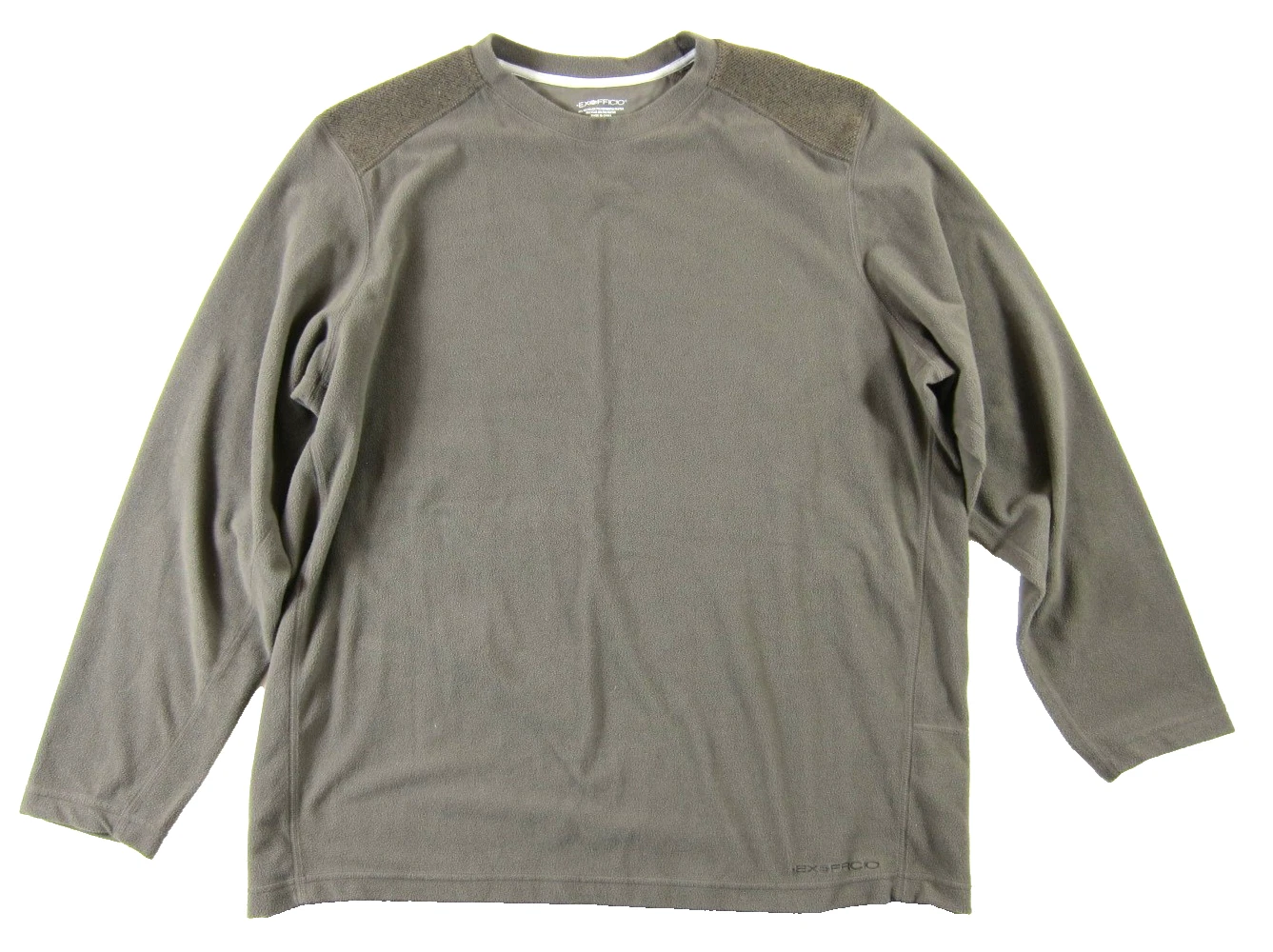 EXOFFICIO Brown Beige Fleece Crew Neck Long Sleeve Pullover Shirt Men XL