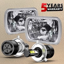 For International 4700 4900 8100 9900 9900I IX Pair 7x6"inch LED Headlights 2PCS