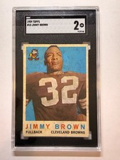 1959 Topps JIM BROWN #10 GOOD SGC 2 Cleveland Browns