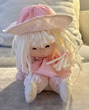 RUSS BERRIE WINDUP Plush Musical Pink Girl DOLL BABY NURSERY TOY WORKS
