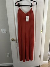 Zara Wide Leg Jumpsuit Size Small - Rust Orange