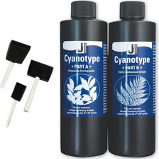 Jacquard Cyanotype Kit   2-Part Sensitizer Set for Sun Printing on Paper  Fabri