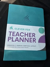 Clever Fox Undated Teacher Planner School Calendars Lesson Plans Turquoise NEW