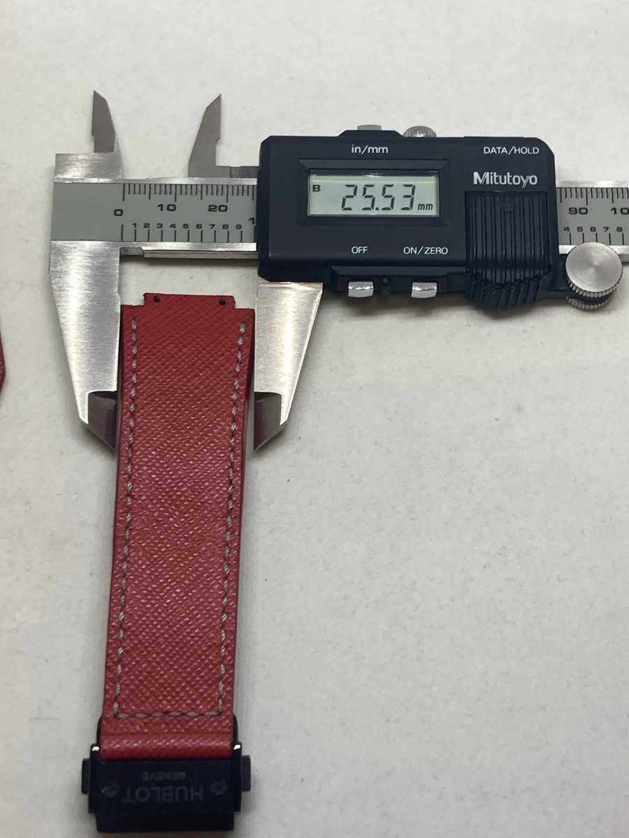 Hublot Big Bang 44mm 25mm x 22mm Red Leather Watch Strap Band Deployant Clasp View 6