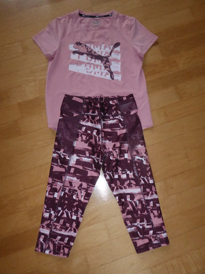Puma Sportdress T- Shirt und Hose mehrfarbig - Mädchen