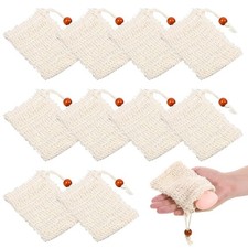 Hpmjz 10 Pcs Soap Saver Bag Natural Sisal Soap Bags Mesh Saver Pouch Exfoliating