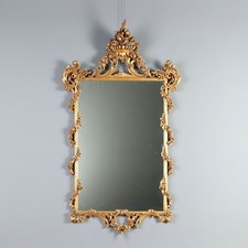 Specchiera Antca Legno Intagliato e Dorato Italia XX Secolo Originale