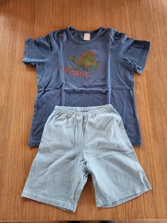 SCHIESSER Shorty kurzer Schlafanzug Gr. 116 Dinosuarier Jungen