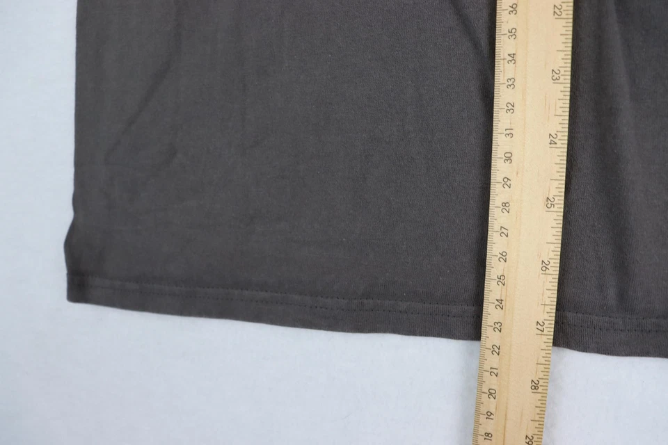 Lucky 13 衬衫男式大号棕色骷髅枪玫瑰纹身图案美国制造棉 — 第 3/4 张图片