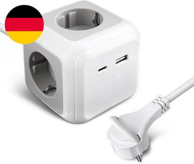 EXTRASTAR Cube Steckdosenleiste, 1,5 M, Mit Flachem Stecker, Für Den Innenbereic