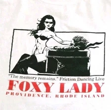 VTG 90s Foxy Lady Strip Club Maxell Parody T Shirt Providence Rhode Island XL