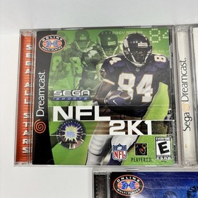 Sega Dreamcast Sports Game Lot NFL 2K1 NBA Showtime NBA 2K1