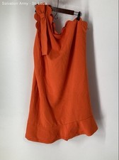 Victoria Beckham For Target Womens Orange One Shoulder Mini Dress Size 2X