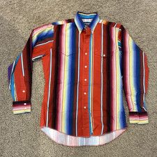 Vintage Wrangler Cowboy Cut Regular Fit Men  s Button-Down Shirt 15.5-34