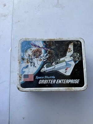 Vintage 1977 Space Shuttle Enterprise Metal Lunchbox No Bottle Lunch Box rb8