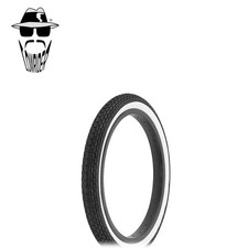 Original Lowrider Bicycle Semi-Slick Tire 16 x 1.75 Mini Brick Tread Black/White