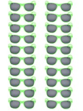 20 Pairs Bulk Sunglasses for Adult Retro 70s 90s Cheap Glasses Green 